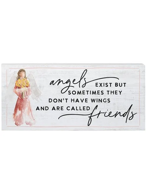 Angels Are Friends-5x12" Plaque-Siincere-Isb1556