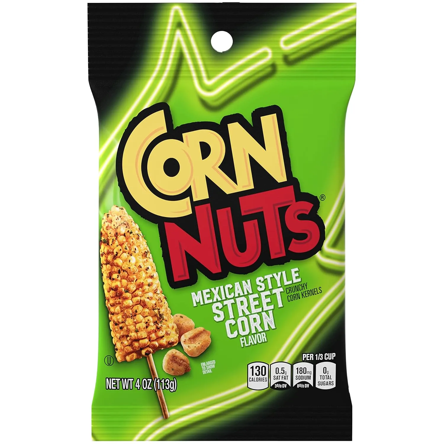 CORN NUTS Mexican Street Corn Flavored Corn Kernels, Crunchy Corn Snacks, Snack Box, Variety Packs Food for Adults, 4oz. (Pack of 12)