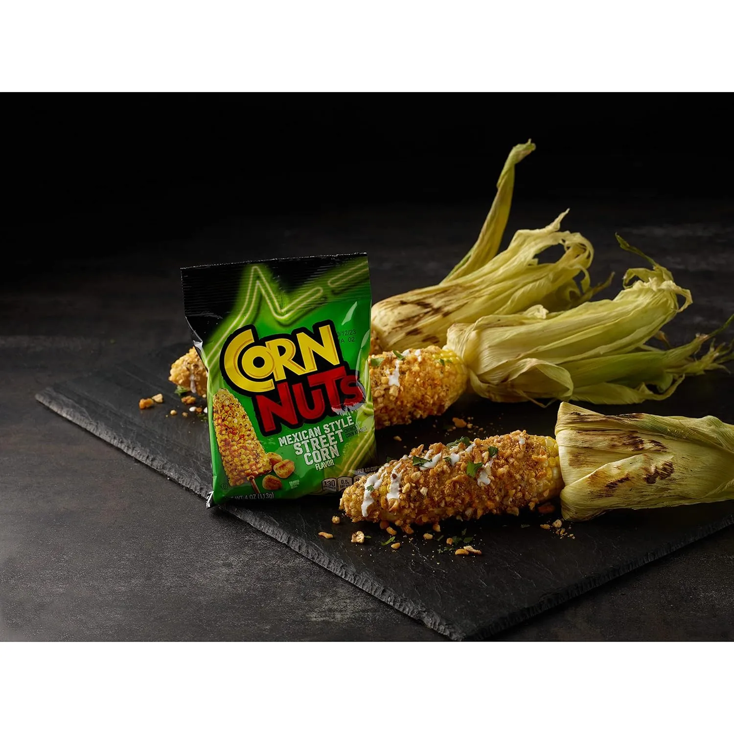 CORN NUTS Mexican Street Corn Flavored Corn Kernels, Crunchy Corn Snacks, Snack Box, Variety Packs Food for Adults, 4oz. (Pack of 12)
