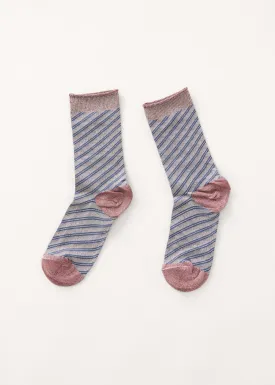 ELSE GLITTER SOCKS - BLUE