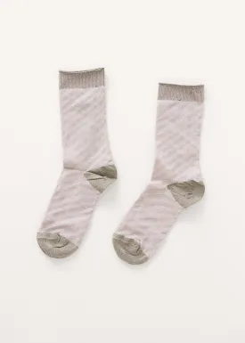 ELSE GLITTER SOCKS - GREIGE