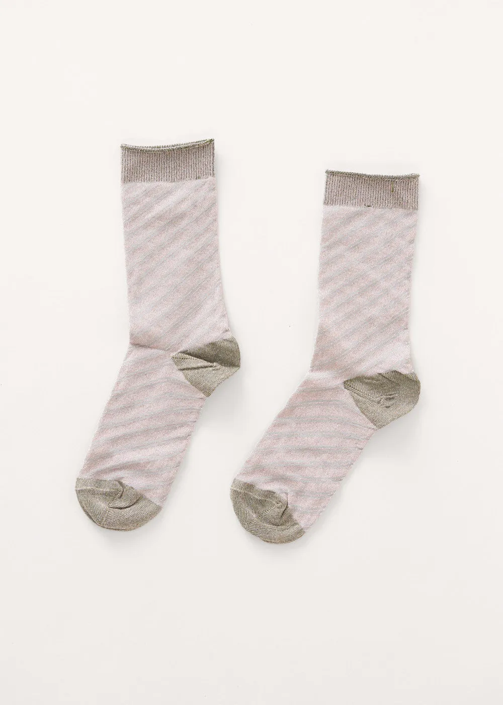 ELSE GLITTER SOCKS - GREIGE