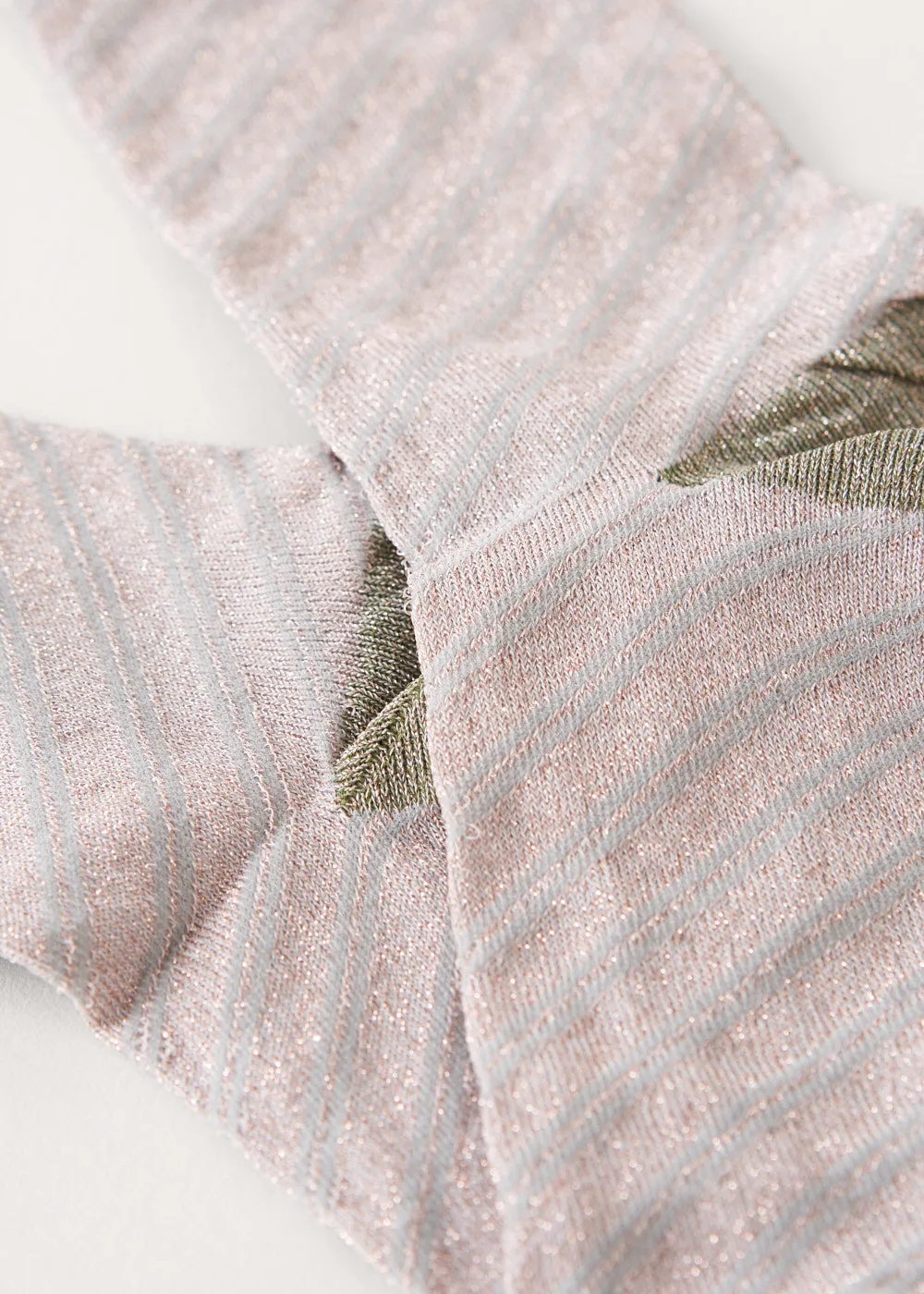 ELSE GLITTER SOCKS - GREIGE