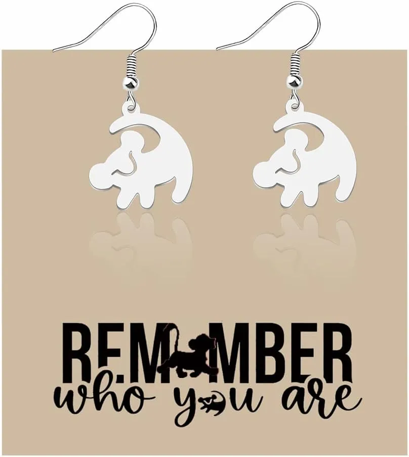 FOTAP Lion Movie Necklace King Inspire Bracelrt Animal Kingdom Gift Lions Earrings