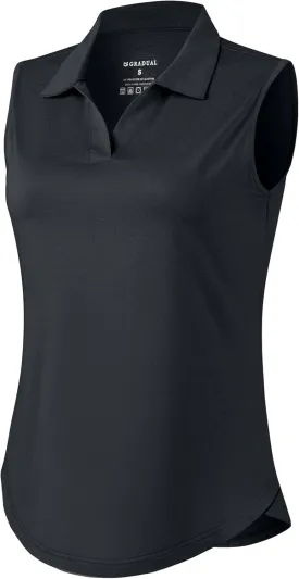 G Gradual Sleeveless Golf Shirts for Women Collared V Neck Tennis Tank Top Cooling Polo UPF 50  Quick Dry Lightweight
