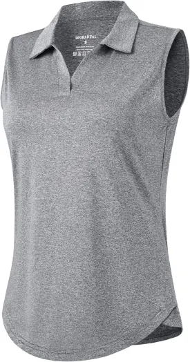 G Gradual Sleeveless Golf Shirts for Women Collared V Neck Tennis Tank Top Cooling Polo UPF 50  Quick Dry Lightweight