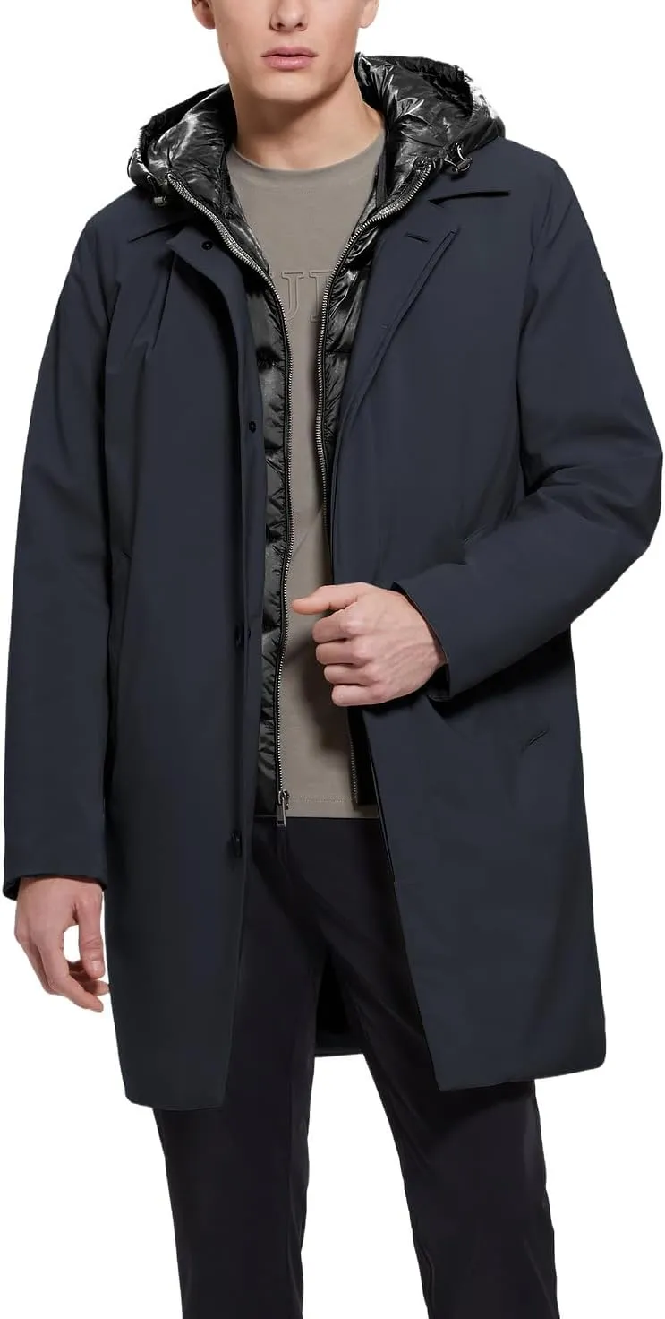 GUESS Men's Colin City Raincoat Trench