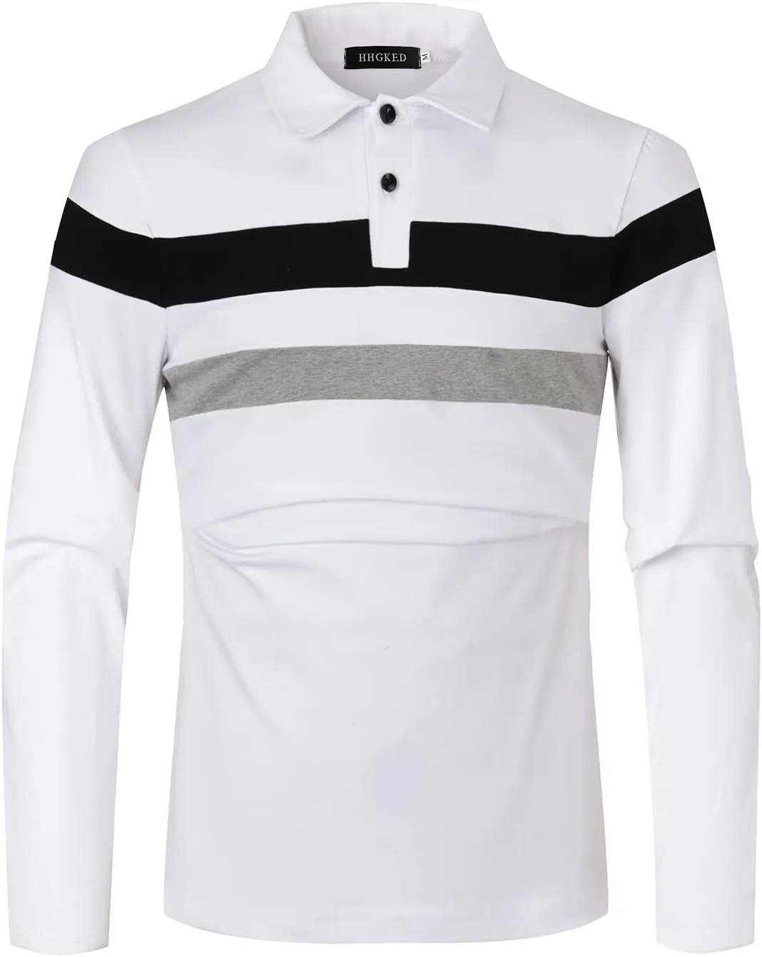 HHGKED Polo Shirts for Men Casual Short & Long Sleeve Golf Slim Fashion Shirts