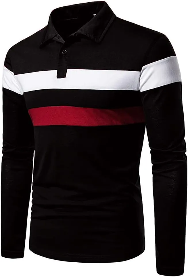 HHGKED Polo Shirts for Men Casual Short & Long Sleeve Golf Slim Fashion Shirts