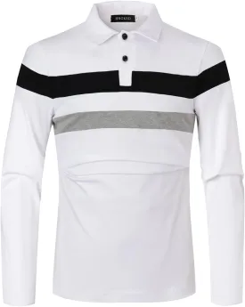 HHGKED Polo Shirts for Men Casual Short & Long Sleeve Golf Slim Fashion Shirts