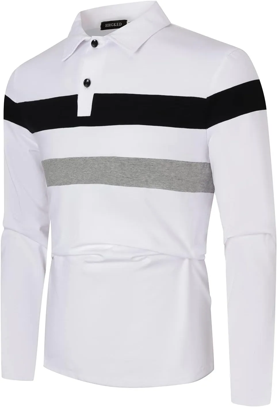 HHGKED Polo Shirts for Men Casual Short & Long Sleeve Golf Slim Fashion Shirts