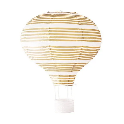 Hot Air Balloon Paper Lantern Set Gold White