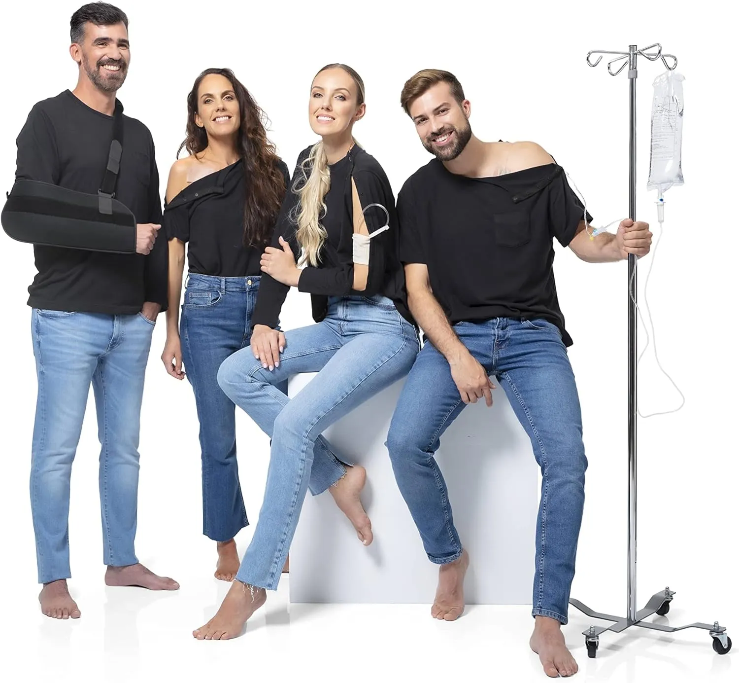 MAI Post Shoulder Surgery Shirts for Men - Tear Away Recovery Shirt, Premium Chemotherapy Clothing | Breathable & Comfortable
