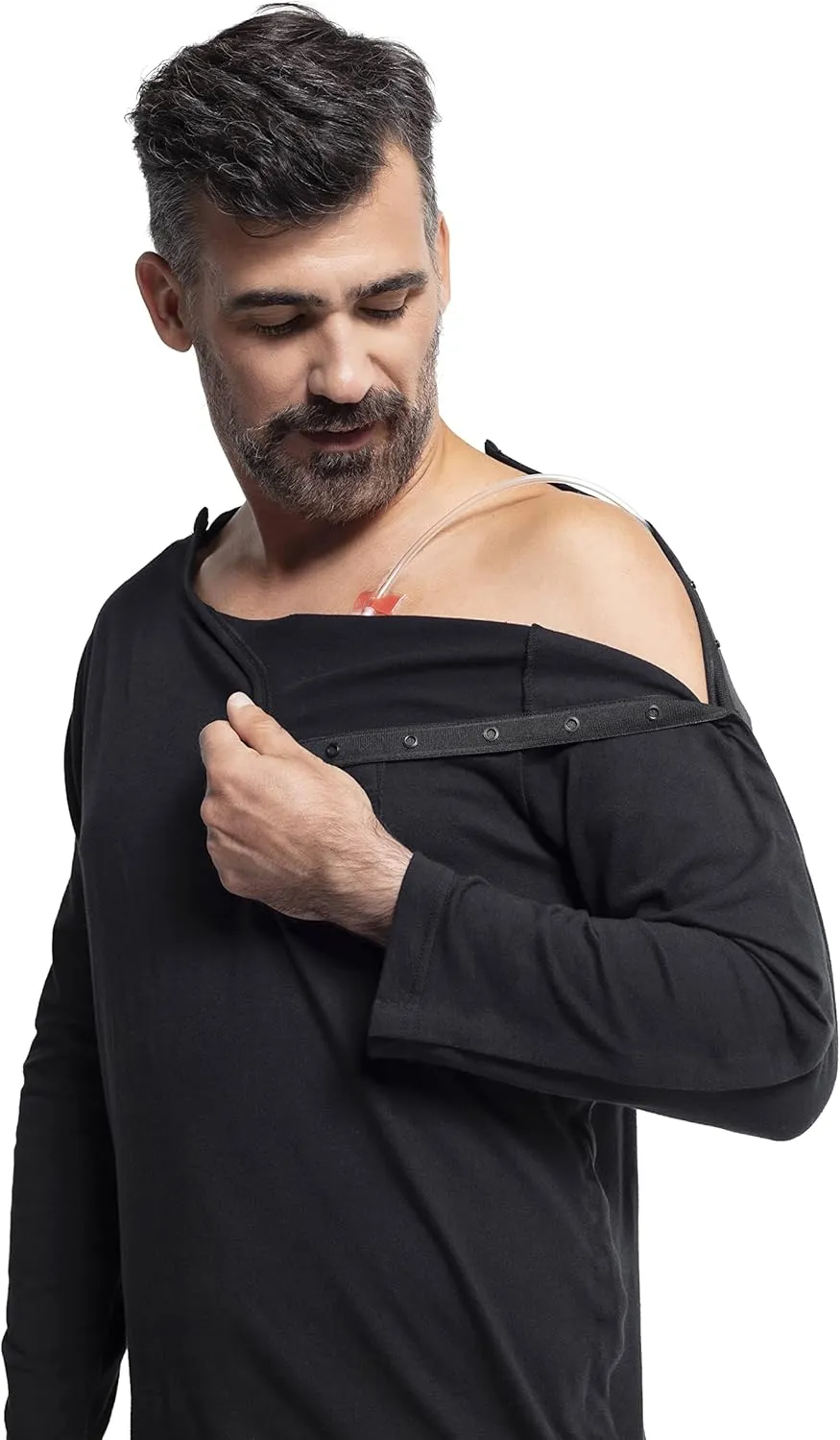 MAI Post Shoulder Surgery Shirts for Men - Tear Away Recovery Shirt, Premium Chemotherapy Clothing | Breathable & Comfortable