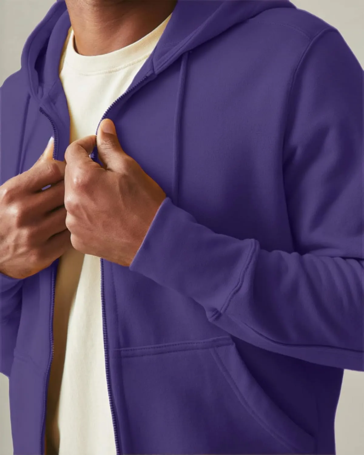 Mens Zip up Hoodie Full Zip Fleece Lined Pullover Hooded Sweatshirt Long Sleeve Sports Hooded Jacket with Pocket