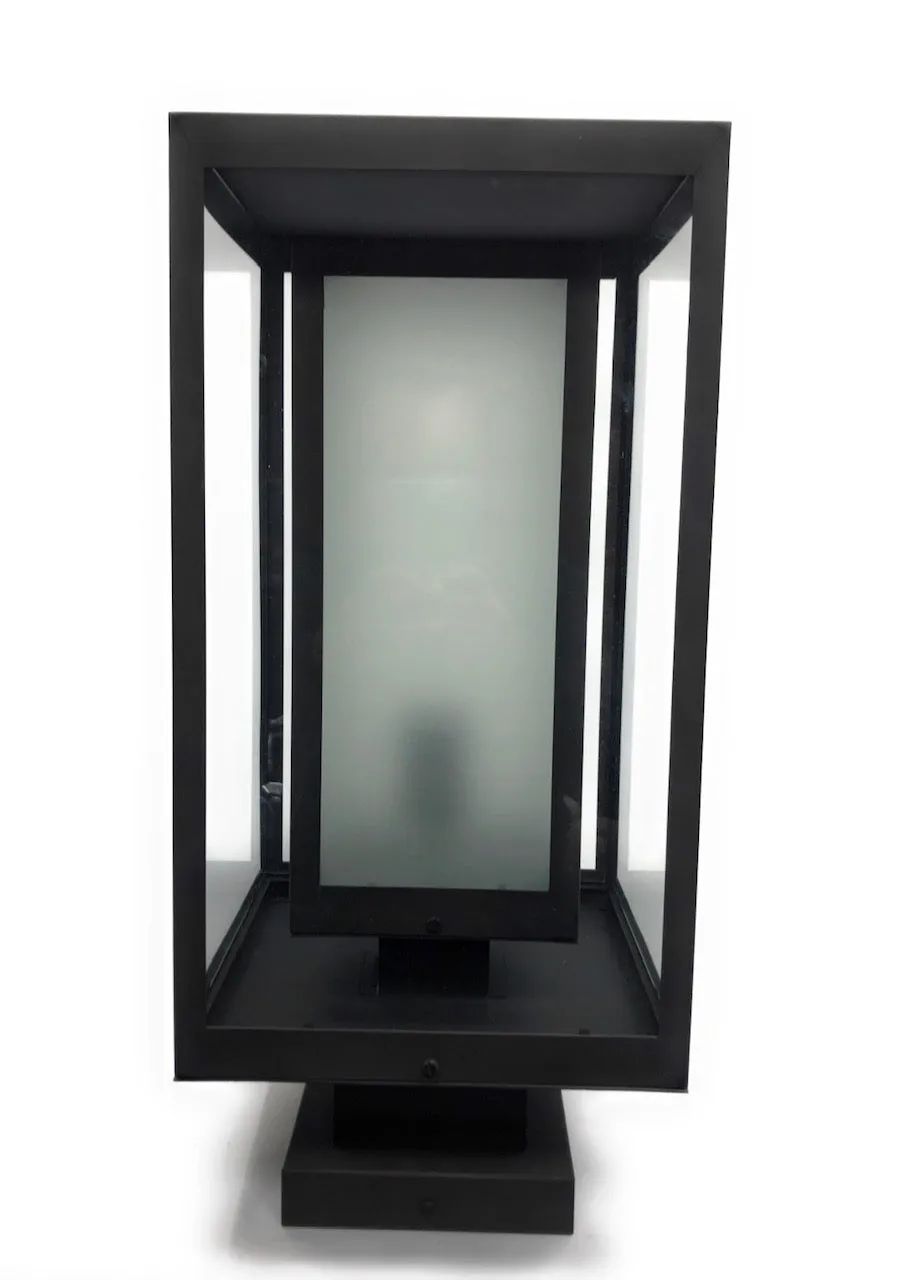 Monaco Solid Brass Craftsman Column Mount Pilaster Lantern Light