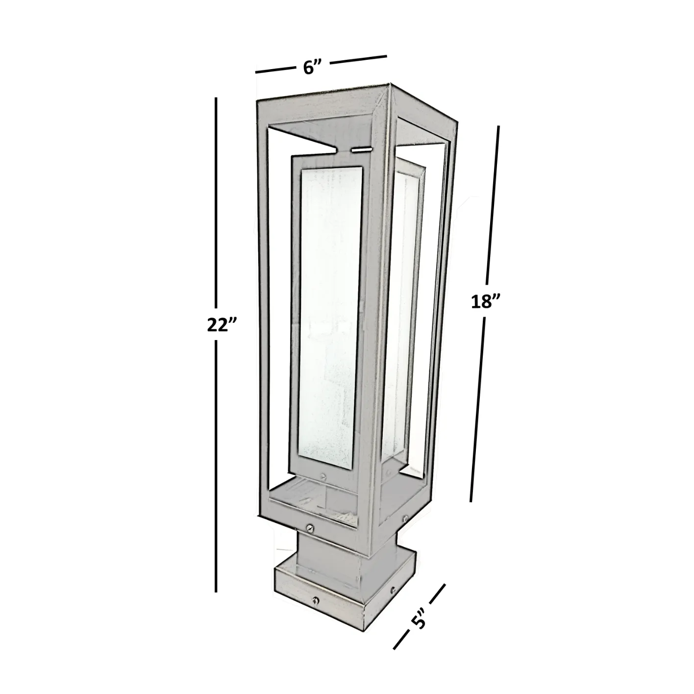 Monaco Solid Brass Craftsman Column Mount Pilaster Lantern Light