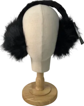 my accessories london Black Fluffy Faux-fur Earmuffs One Size