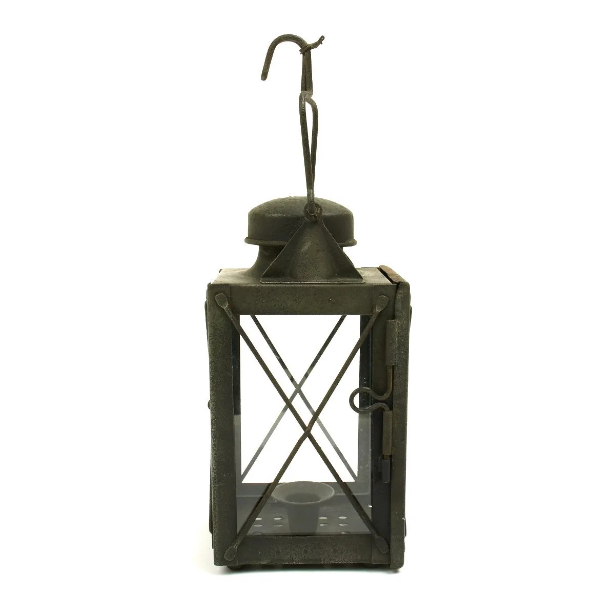 Original British WWI Trench Candle Lantern by Collins of Birmingham - Dated 1915