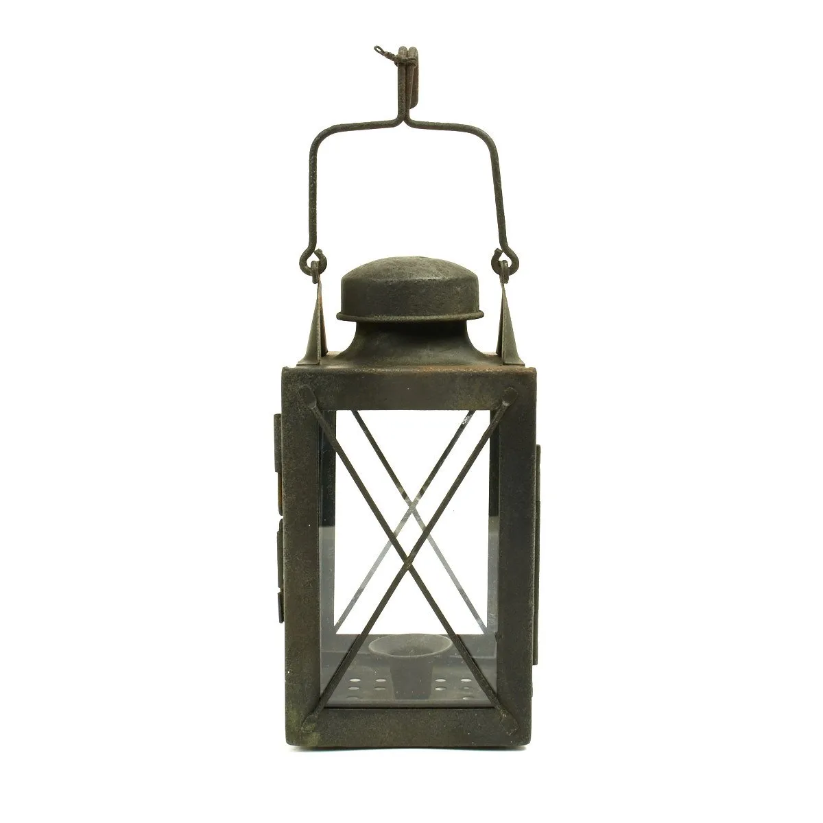 Original British WWI Trench Candle Lantern by Collins of Birmingham - Dated 1915