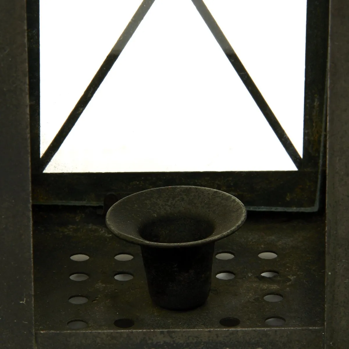 Original British WWI Trench Candle Lantern by Collins of Birmingham - Dated 1915