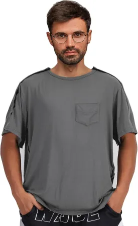 Post Shoulder Surgery Shirts, Men's Short Sleeve Shirt with Premium Snap, Chemo Clothing, Rotator Cuff Clothing After Surgery