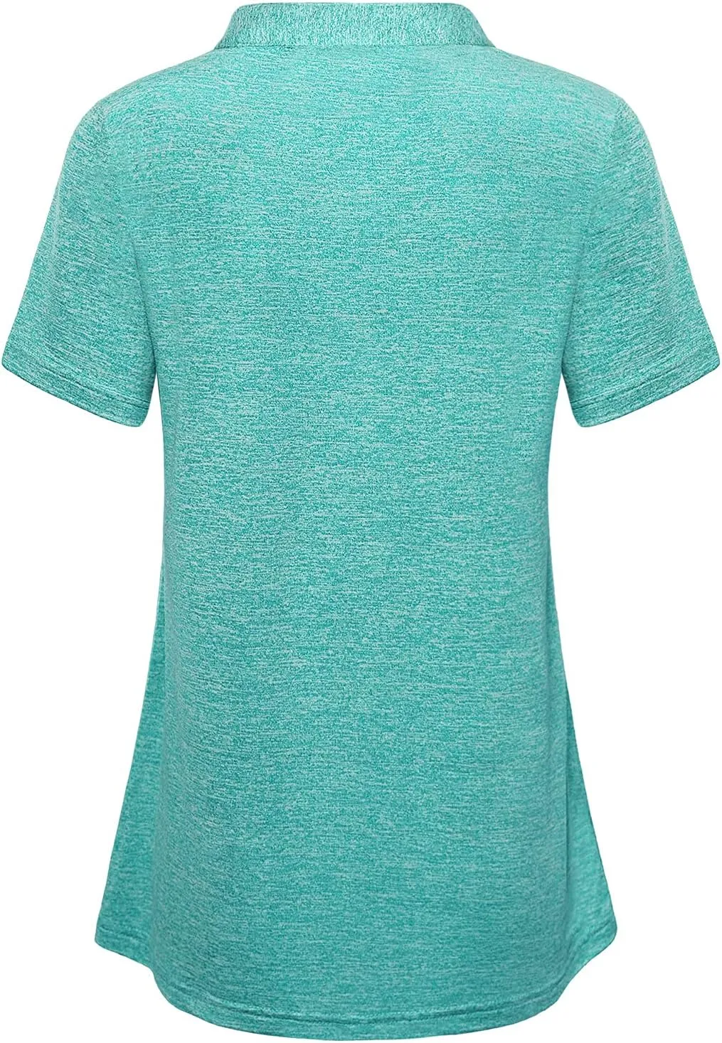 Vldnery Polo Shirts for Women 3-Button Collared Short Sleeve Moisture Wicking Athletic Loose Yoga Tennis Golf Shirts