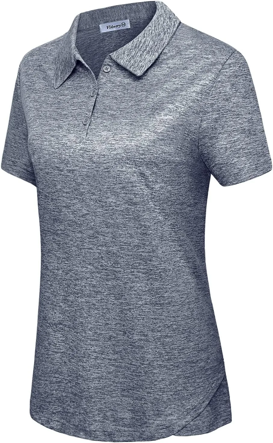 Vldnery Polo Shirts for Women 3-Button Collared Short Sleeve Moisture Wicking Athletic Loose Yoga Tennis Golf Shirts