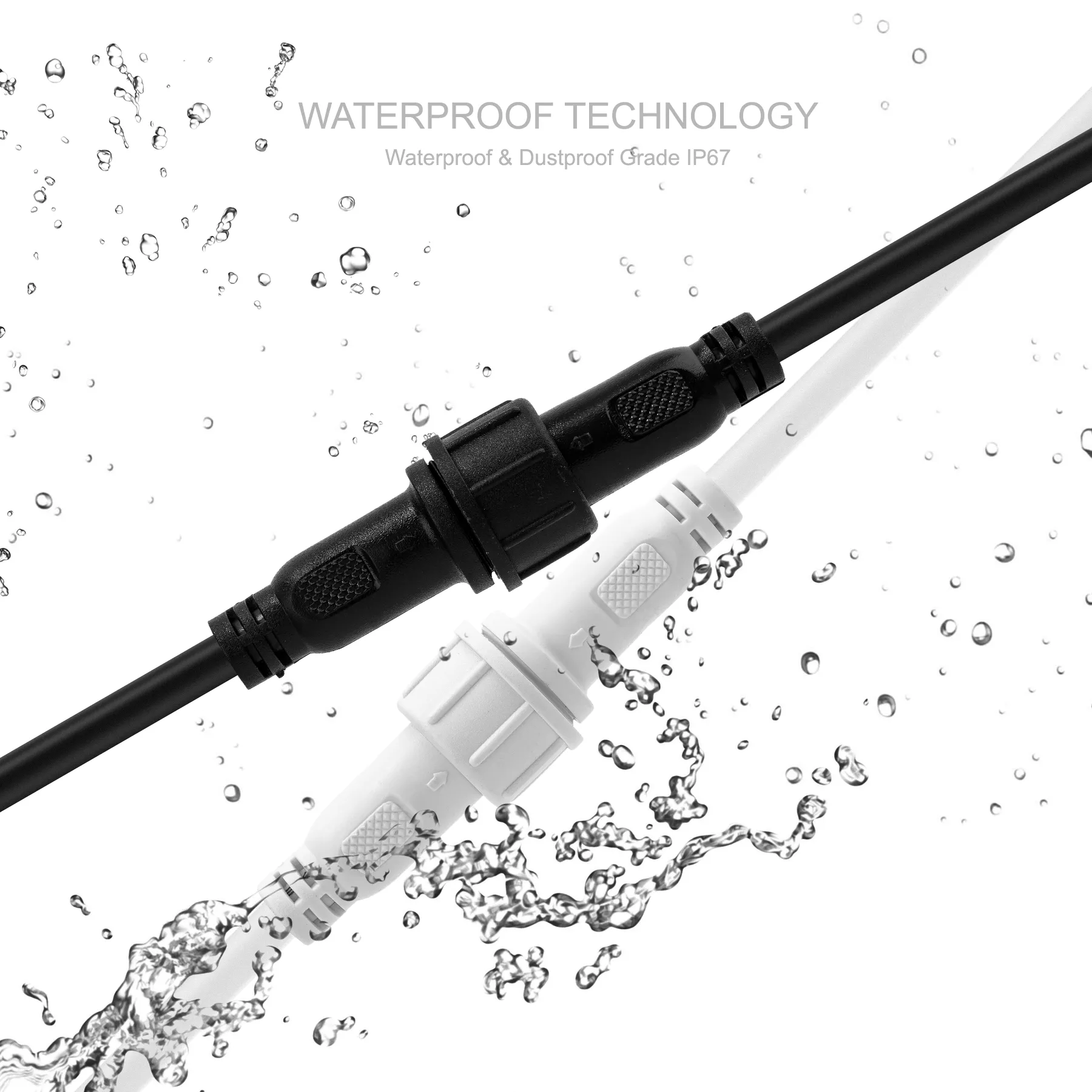 Waterproof IP65 Led Connector 2pin/3pin/4pin/5pin/DC