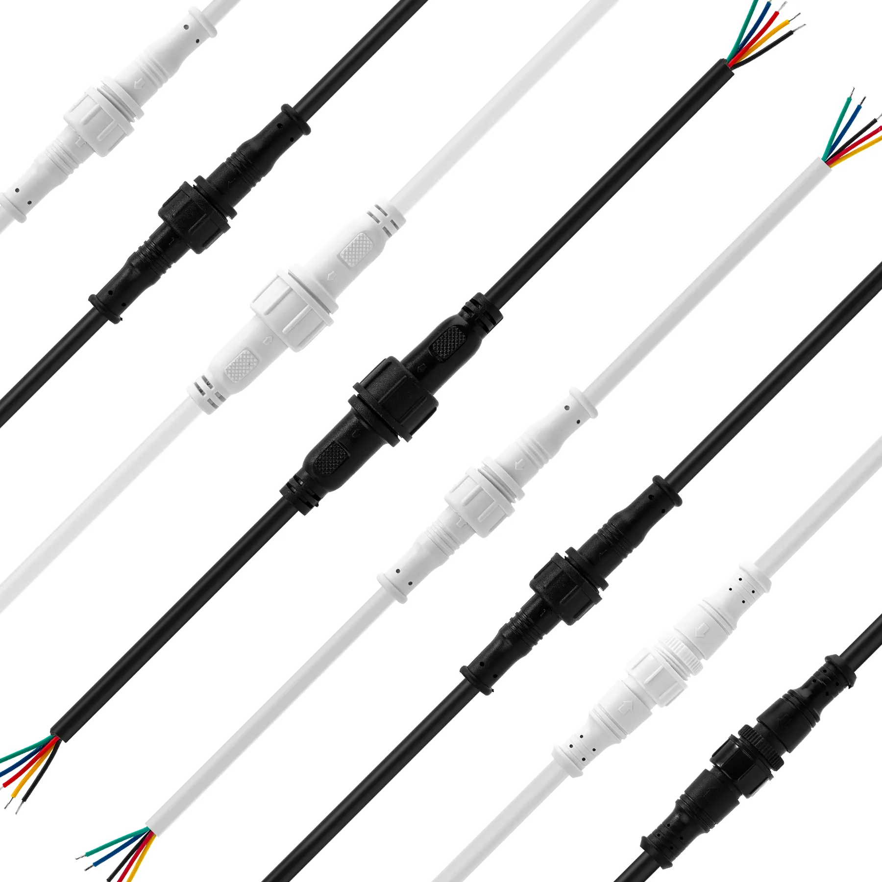 Waterproof IP65 Led Connector 2pin/3pin/4pin/5pin/DC